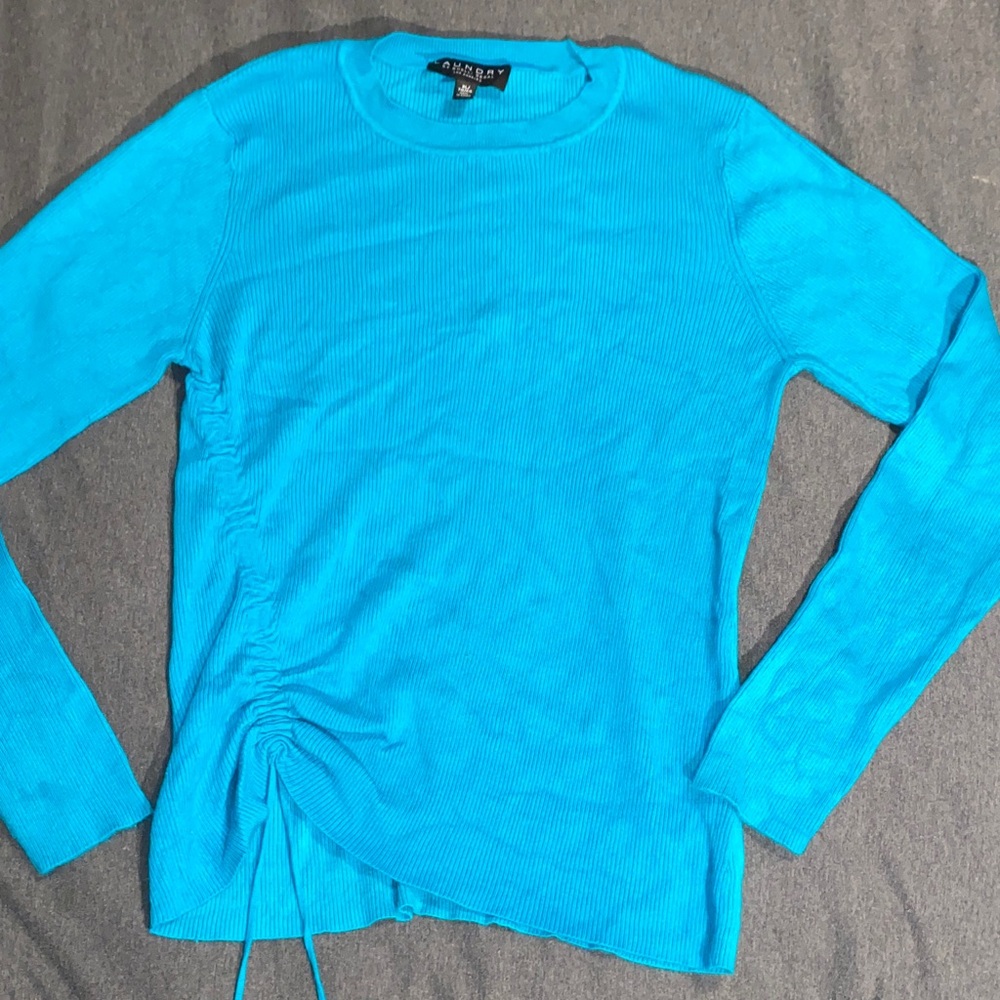 Laundry By Shelli Segal Teal Knit Top